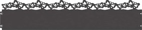 vidaXL Gyepszegélyek 10 pcs Fekete 103 x 0,05 x 22 cm Acél