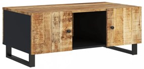 vidaXL tömör mangófa és szerelt fa dohányzóasztal 100 x 54 x 40 cm