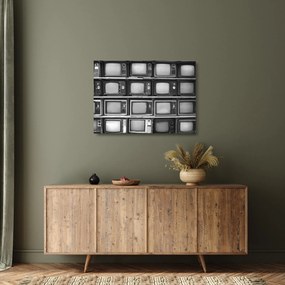 Üveg kép - Retro TV (70x50 cm)