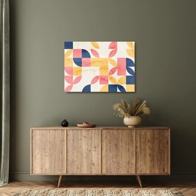 Üveg kép - Absztrakció retro mintákkal (70x50 cm)