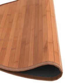 kerek barna bambusz szőnyeg 100 cm