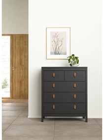 Fekete magas komód 82x99 cm Madrid – Tvilum