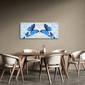 Kép - kék pillangók (120x50 cm)