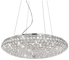 Ideal Lux - LED Kristály csillár zsinóron KING 12xG9/3W/230V átm. 65 cm króm