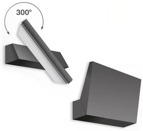 Telefunken - LED kültéri fali lámpa LED/10W/230V IP44 fekete