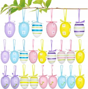 6 cm-es műanyag húsvéti tojás szett felakasztható húsvét