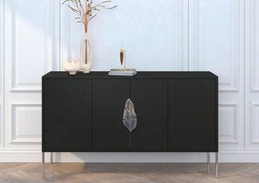 Merlin komód fekete ezüst 138cm