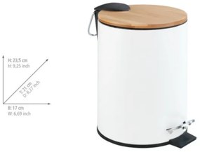 WENKO 24392100 - TORTONA kosár 17x23,5 cm fehér/barna/fekete