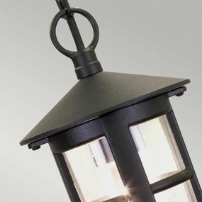 ELSTEAD BL21B-BLACK HEREFORD Kültéri Függő Lámpa Fekete, Átlátszó IP43