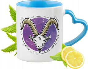 Zodiákus Kék Bögre Szív Alakú Füllel Ajándék