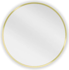 Mexen Loft 35 cm-es kerek fürdőszobai tükör, arany keret - 9850-035-035-000-50