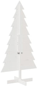 fehér tömör fenyőfa karácsonyfa-dekoráció 150 cm