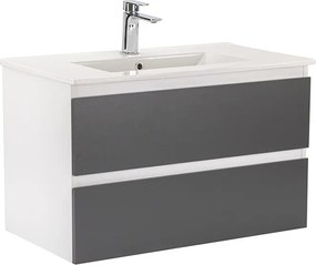 Vario Forte 80 alsó szekrény mosdóval fehér-antracit