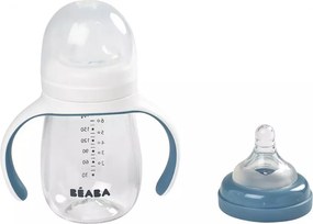 Béaba 2 az 1-ben Tanuló cumisüveg 210 ml - Viharkék