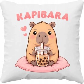 Kapibara buborék tea Kapibári Nyomtatott Párna Ajándék