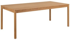Asztal Oakland 1023Tölgy, 75x100x200cm, Természetes fa furnér, Természetes fa furnér