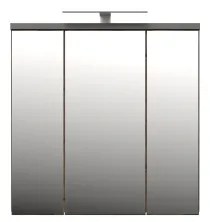 Tükrös fürdőszobai fali szekrény VENOM antracit/barna