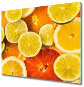 Üveg vágódeszka Citrusfélék 60x52 cm