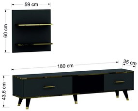 Nappali fal Mevala 2 (antracit) . 1095634