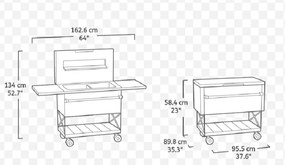Keter Patio Cooler kerti asztal, szürke