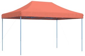 terrakotta összecsukható felugró rendezvénysátor 440x292x315 cm