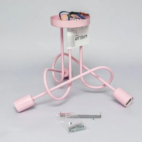 Felületre szerelt OXFORD csillár 3xE27/15W/230V rózsaszín