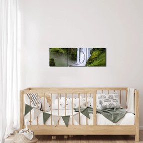 Vízesések képe (órával) (90x30 cm)