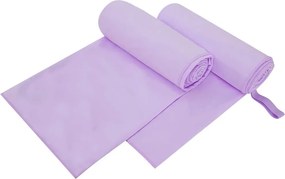vidaXL Sport Törölközők 2 pcs Lila 200 x 100 cm Poliészter és poliamid