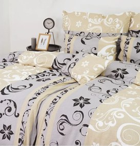 EMI Lilien szürke-bézs pamut ágyneműhuzat