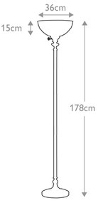 Elstead QZ-KAMI-UL - Tiffany KAMI állólámpa 1xE27/100W/230V