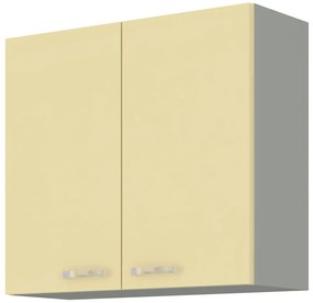Felső konyhaszekrény Kelyn 80 G 72 2F (fényes krém + szürke). 1032750