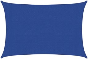 vidaXL kék négyszögletű HDPE napvitorla 160 g/m² 3x5 m