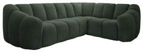 Sötétzöld sarokkanapé (jobb oldali-L alakú) Shell – Miuform