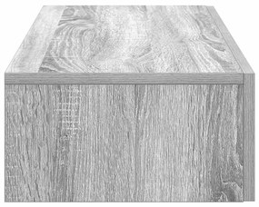 Falipolc fiókokkal szürke sonoma 80x33x17 cm műszaki fa