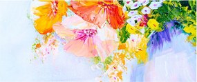 Kép - Virágok, festmény (120x50 cm)