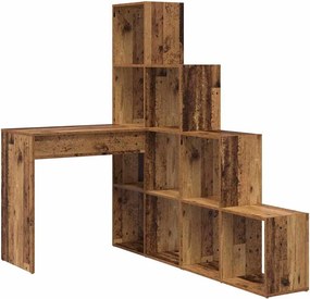 vidaXL Sarokíróasztal Öreg fa 101,5 x 149,5 x 149,5 cm Faanyag