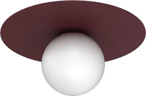 Mennyezeti lámpa FLAT 1xE27/15W/230V átm. 35 cm bordó