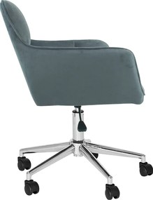 Irodai szék, szürke Velvet anyag/króm, HAGRID NEW