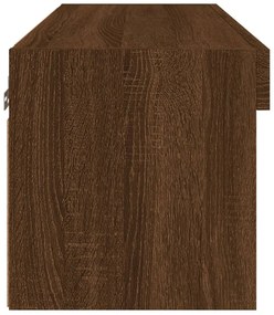 barna tölgy színű TV-szekrény LED-világítással 60 x 30 x 30 cm