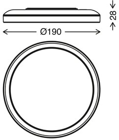 Briloner 7150-416 - LED Mennyezeti lámpa SLIM LED/12W/230V á. 19 cm