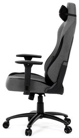 Gamer szék hintamechanikával, szürke szövetkárpittal. KA-F12 GREY2