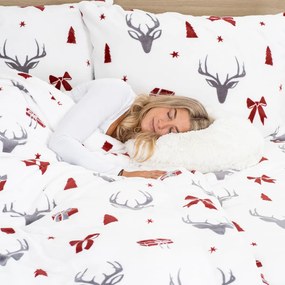 4Home Stag & Bows mikroflanel ágyneműhuzat, 140 x 200 cm, 70 x 90 cm