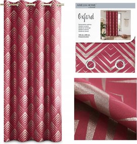 Függöny Kész Átvezető 140x250 Piramis Rózsaszín