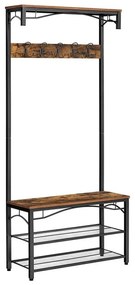 Álló fogas NAVOR barna/fekete