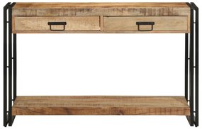 Konzolasztal 120x33x75 cm Tömör rusztikus mangófából