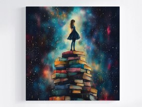 Vászonkép Canvas Fantasy Gyerek Lány Könyvek Csillagok 40x40