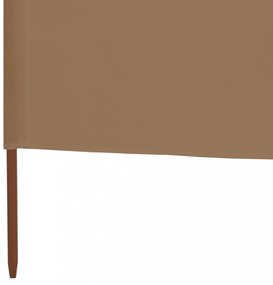 tópszínű 6-paneles szövet szélellenző 800 x 80 cm