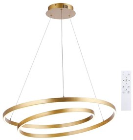 Brilagi-LED Dimmelhető kábeles függeszték TWISTER LED/75W/230V Ø 70 cm arany +távirányító