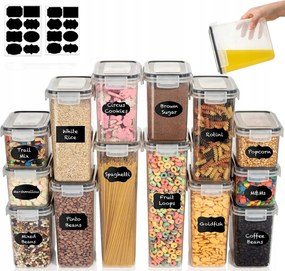 Konyhai ételtároló doboz szett 14 db-os légmentesen záródó tartály