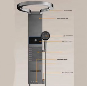 Zuhanypanel ELITE EDITION BSE1424 LED-világítással és masszázsfúvókákkal, többféle színváltozatban — Arany